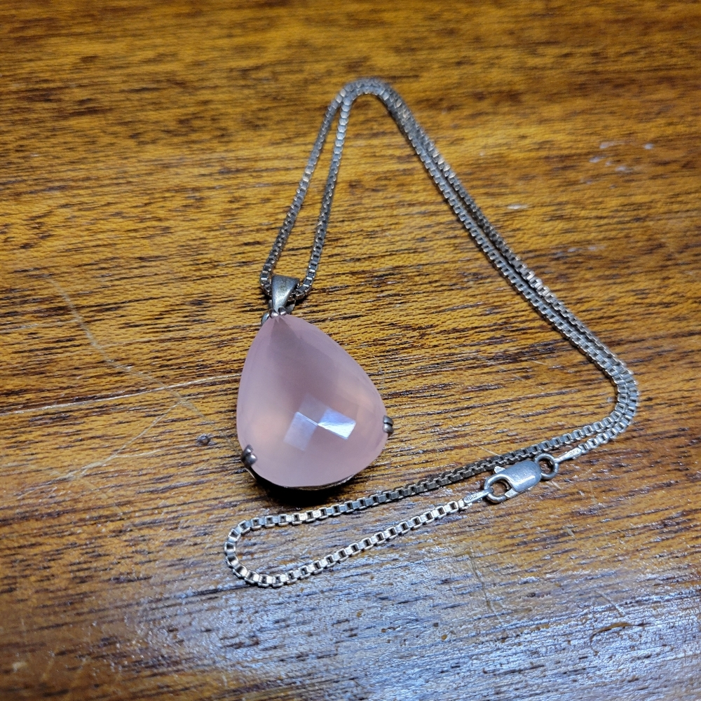Boho Pink Quartz Pendant